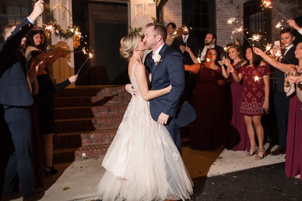 Romantic Wedding photo - exit sparklers - Photography by Marirosa