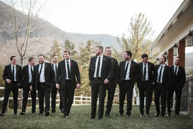 Class Groomsmen Black Suit And Tie - Kathy Beaver Photography