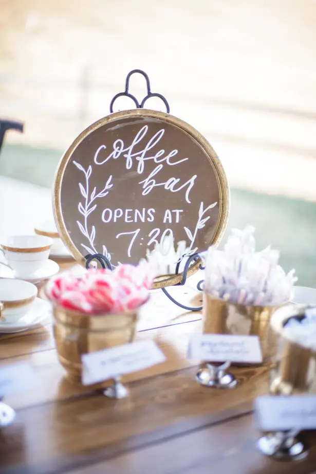 Coffee Wedding Bar Details - Kathy Beaver Photography