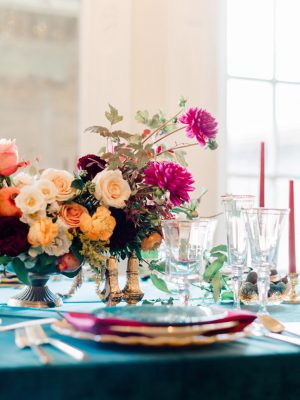 Colorful Wedding Tablescape - Rachel Elaine Photo
