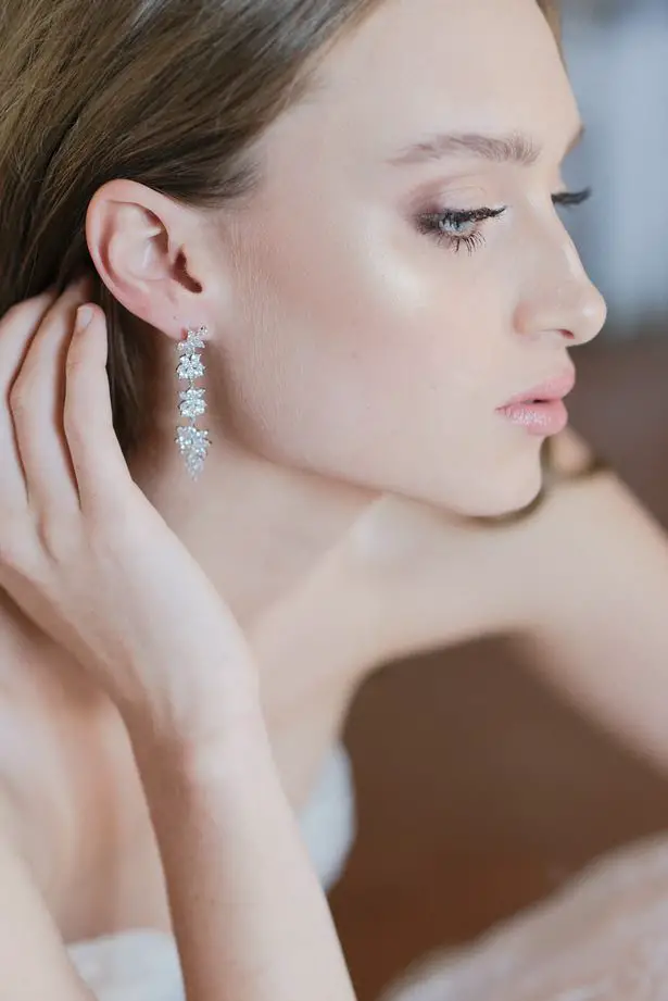 Diamond Wedding Earrings - Sephory Photography