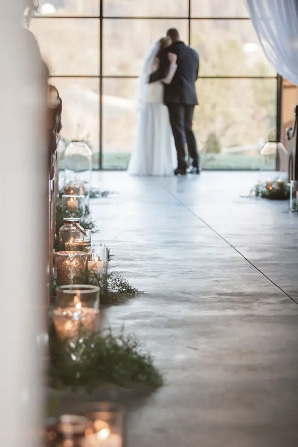 Elegant Winter Wedding Ceremony Decor - Kathy Beaver Photography