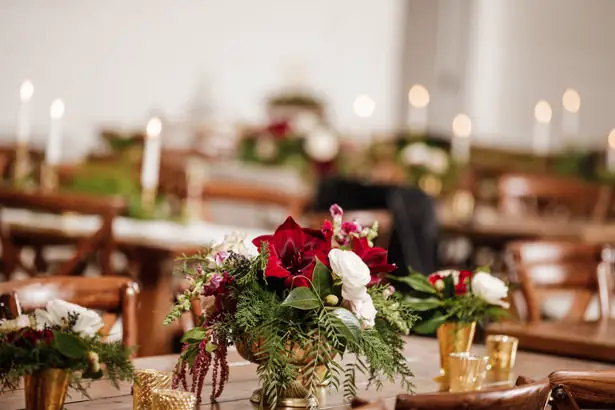 Elegant Winter Wedding Flowers with peony - Kathy Beaver Photography