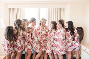 Floral bridesmaid robes - 1985 Luke Photography