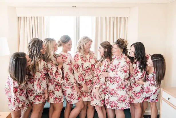 Floral bridesmaid robes - 1985 Luke Photography