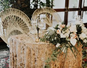 Glam Wedding Sweetheart Table - Amy Lynn Photography