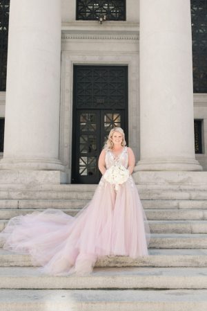 Hayley paige Blush ballgown wedding dress - 1985 Luke Photography