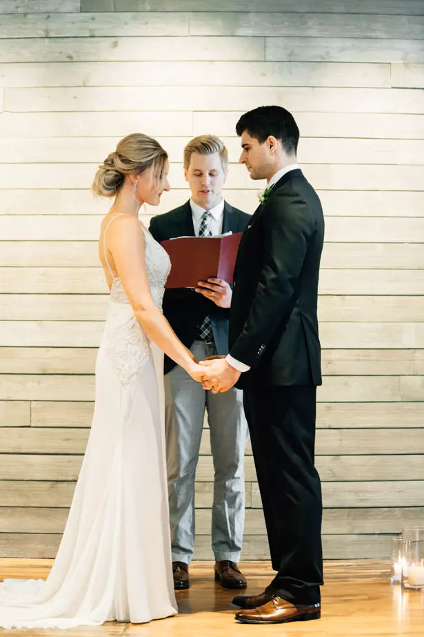 Indoor Wedding ceremony - Justina Louise Photography