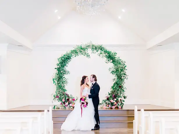 Jewel Tone Wedding Arch - Rachel Elaine Photo