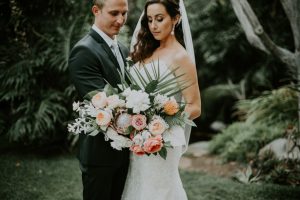 Luxe Tropical Wedding Bouquet - Amy Lynn Photography
