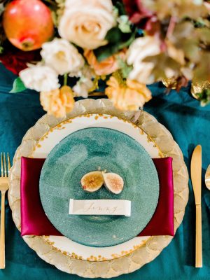 Luxury Wedding Plate Setting - Rachel Elaine Photo