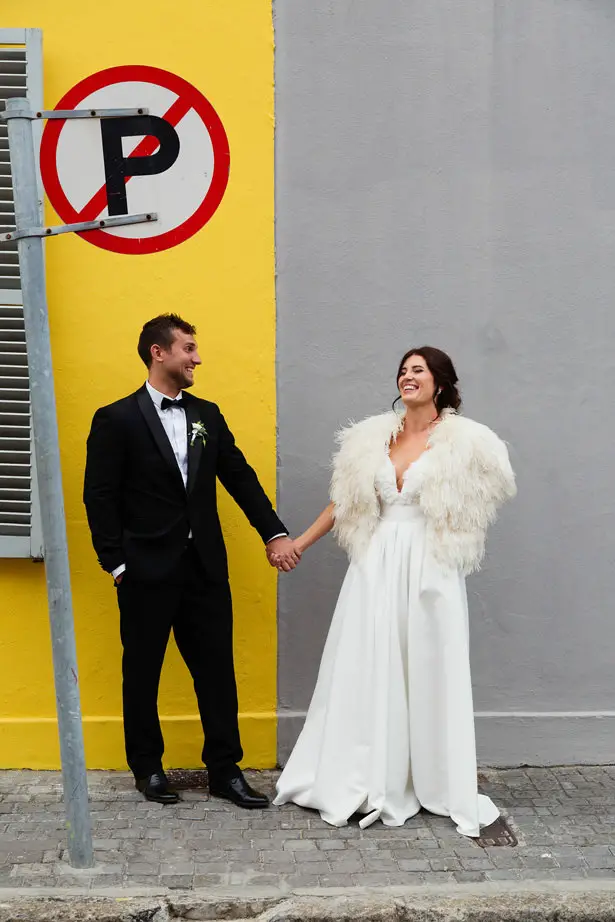 Ostrich Feather Couture Wedding Cape - Bianca Asher Photography