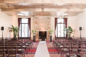 Art Deco Luxury Indoor wedding ceremony - 1985 Luke Photography