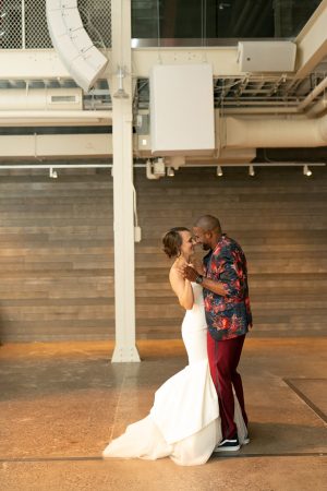 Industrial Glam Wedding with Touches of Burgundy and Greenery - Alice Hq Photography