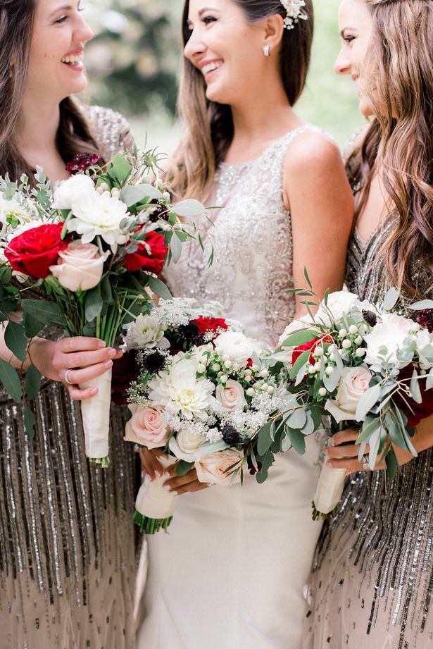 bridal party bouquets - XO and Fetti Photography