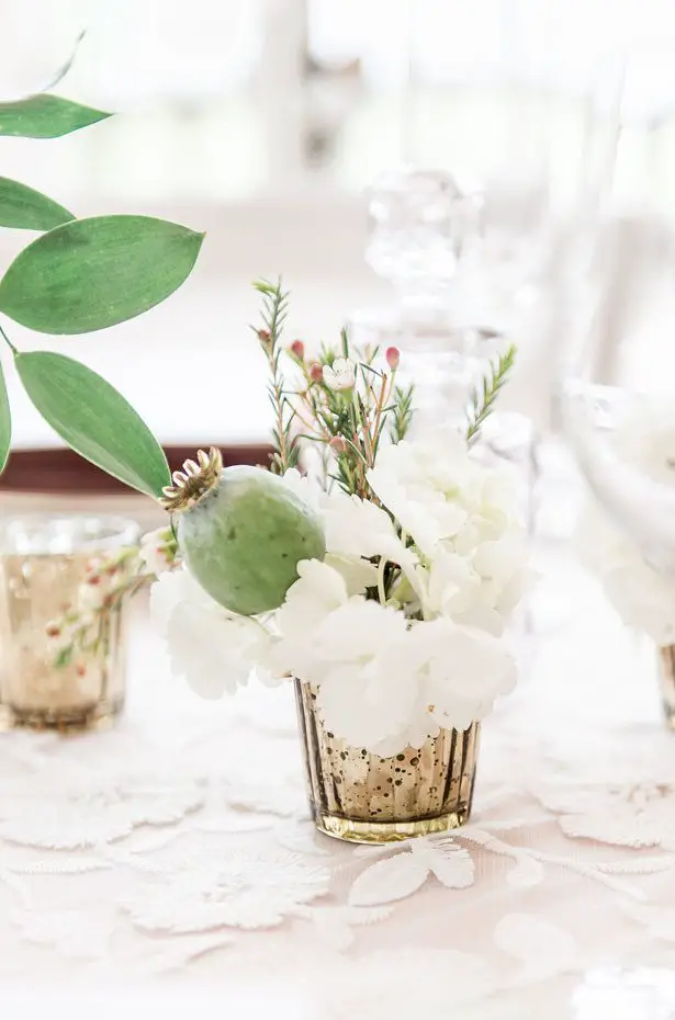 small votive wedding centerpiece - Lynne Reznick Photography