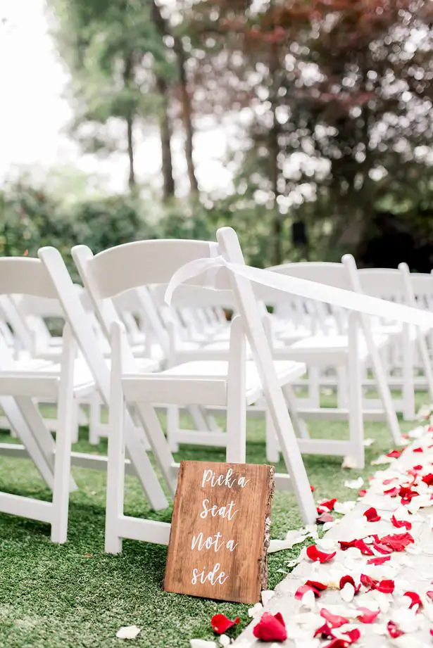 white wedding chairs - XO and Fetti Photography