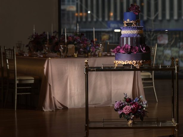 Elegant Purple Wedding InspirationGold Wedding Table Number -Sherri Barber Photography