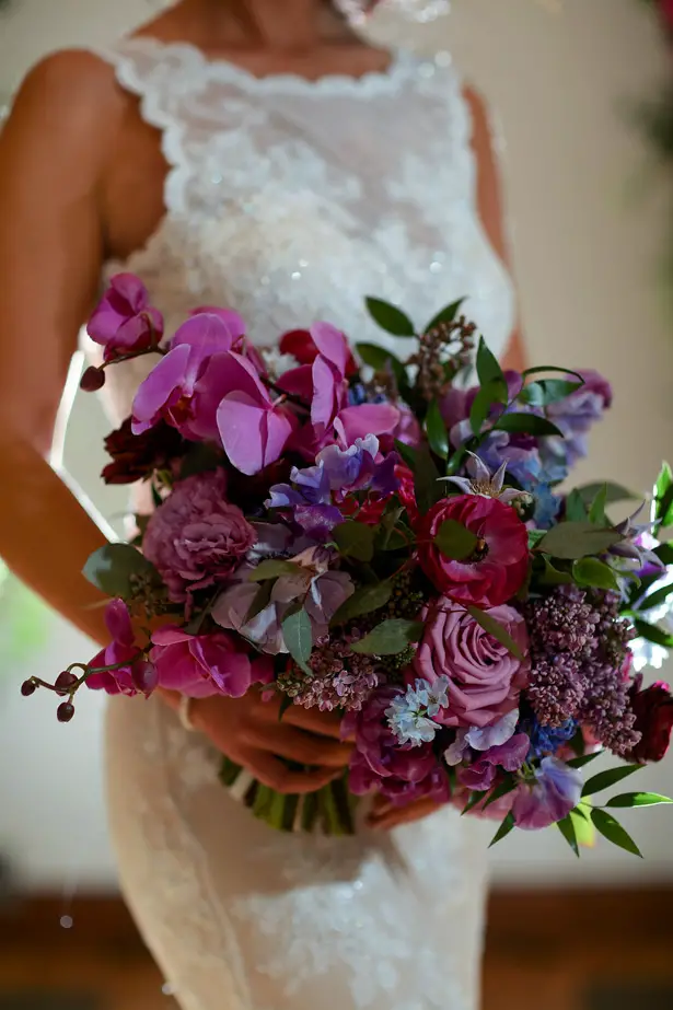 Purple classic wedding bouquet -Sherri Barber Photography