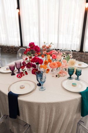 Rainbow Ombré Inspired Wedding Tablescape - Swish + Click Photography