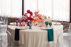 Rainbow Ombré Inspired Wedding Tablescape