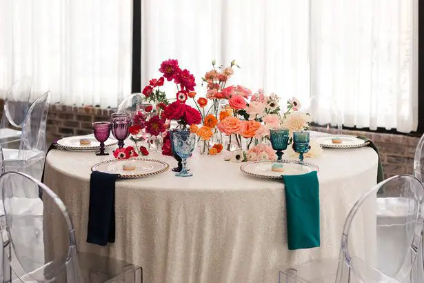 Rainbow Ombré Inspired Wedding Tablescape- Swish + Click Photography