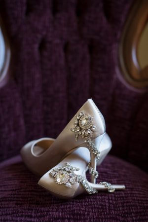 Sparkly glamorous wedding shoes- Cat Pennenga Photography
