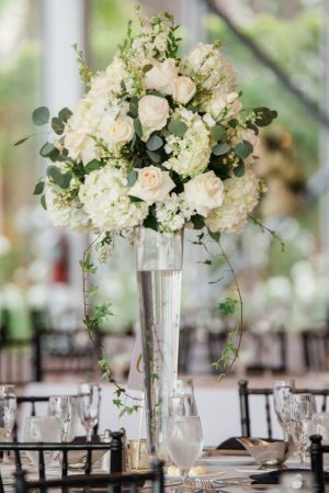 Tall white wedding centerpiece - NST Pictures