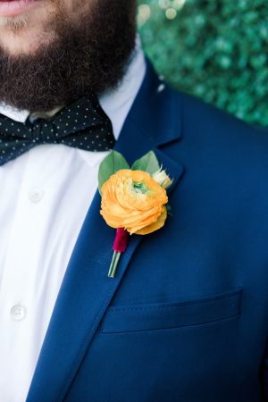 Yellow Wedding Boutonniere- Swish + Click Photography