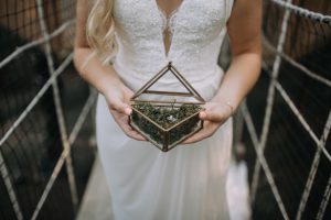 Wedding ring box with moss - Kendra Harper Photography