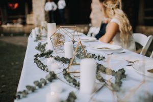 White greenery and gold tablescape - Kendra Harper Photography
