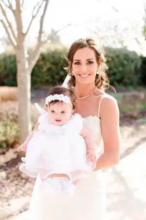 flower girl with bride - Bethanne Arthur Photography