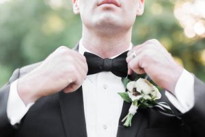 grooms tuxedo with bowtie - Sarah Sunstrom Photography