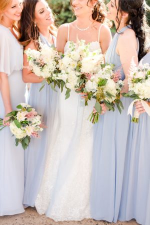 matching wedding party white bouquets - Bethanne Arthur Photography
