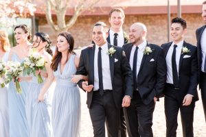 outdoor Spring wedding party - Bethanne Arthur Photography