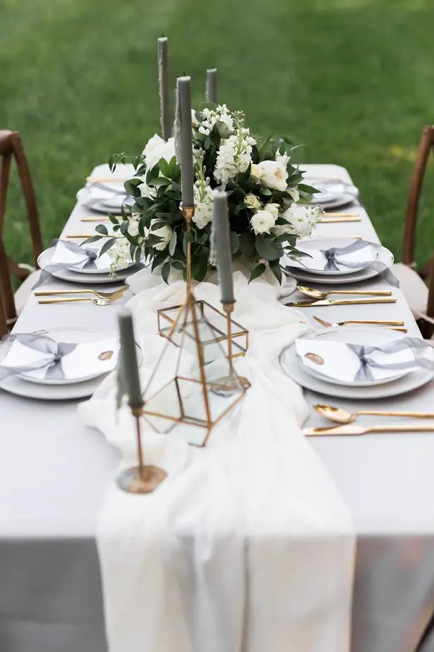 tall gray wedding candles - Sarah Sunstrom Photography