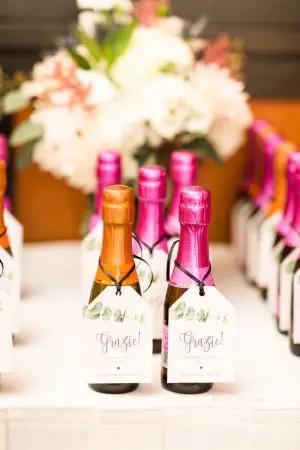 wedding champagne favors - Bethanne Arthur Photography
