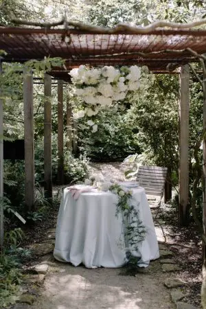 Botanical sweetheart table decor- Rebecca Goddar Photography