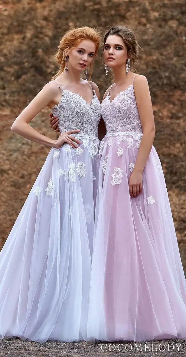 For the Modern Bride Colored Wedding Dresses by CocoMelody