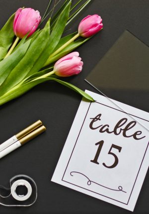 DIY Acrylic Table Numbers with Cricut - materials