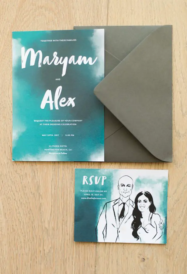 tropical wedding invitation - Studio EMP