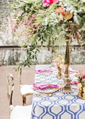 Bride and Groom Photo |Modern Meets Glamour Wedding Tablescape With Colorful Spring Vibes - Photography: Sarah Casile Weddings