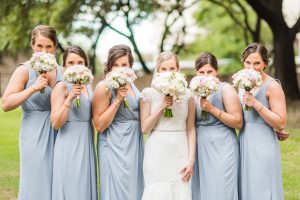 Bridesmaids picture idea - Classic Blush Wedding at The Houston Club - Nate Messarra Photography