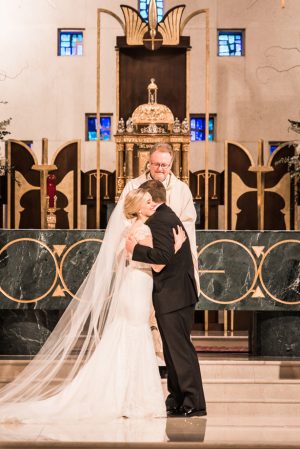 Church wedding ceremony - Classic Blush Wedding at The Houston Club - Nate Messarra Photography