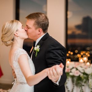 First dance - Classic Blush Wedding at The Houston Club - Nate Messarra Photography