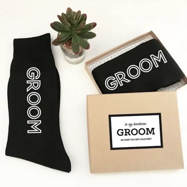 Groomsmen gifts - Black Groomsmen Dress Socks