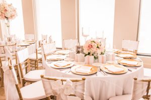 Pink Wedding tablescape - Classic Blush Wedding at The Houston Club - Nate Messarra Photography