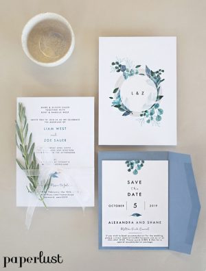 Rustic Wedding Invitations by Paperlust