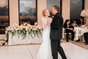 Wedding first dance - Classic Blush Wedding at The Houston Club - Nate Messarra Photography