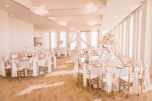 White and pink wedding reception decor - Classic Blush Wedding at The Houston Club - Nate Messarra Photography